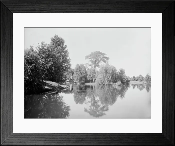 Framed Print : Palmer Park, the lake, between 1880 and 1899. Creator: Unknown