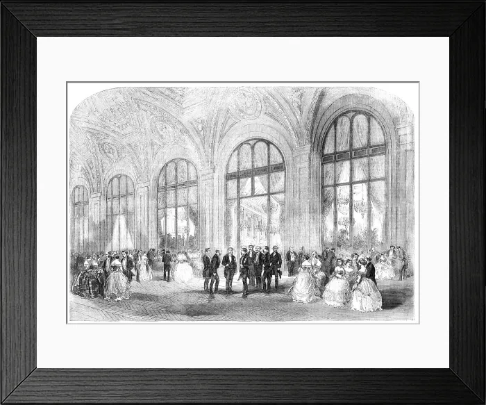 Framed Print : The Ball given by the Minister of the United States, at the Hotel du Louvre, Paris, 1856. Creator: Unknown Framed Print : The Ball given by the Minister of the United States, at the Hotel du Louvre, Paris, 1856. Creator: Unknown