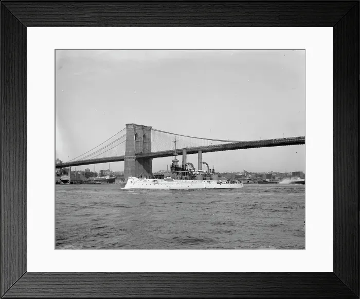 Framed Print : U.S.S. Iowa, between 1897 and 1901. Creator: Unknown Framed Print : U.S.S. Iowa, between 1897 and 1901. Creator: Unknown