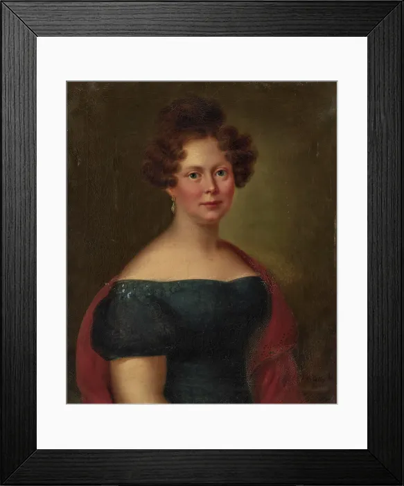 Framed Print : Portrait of Princess Louise of Württemberg, Countess of Hohenlohe-Öhringen (1789-1851). Creator: Rothe, Carl (1810-1865) Framed Print : Portrait of Princess Louise of Württemberg, Countess of Hohenlohe-Öhringen (1789-1851). Creator: Rothe, Carl (1810-1865)