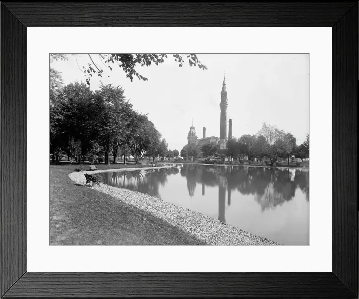 Framed Print : Water Works Park, between 1880 and 1901. Creator: Unknown Framed Print : Water Works Park, between 1880 and 1901. Creator: Unknown