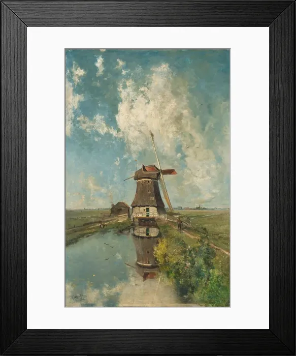Framed Print : A Windmill on a Polder Waterway, Known as ‘In the Month of July, c.1889. Creator: Paul Joseph Constantin Gabriel Framed Print : A Windmill on a Polder Waterway, Known as ‘In the Month of July, c.1889. Creator: Paul Joseph Constantin Gabriel
