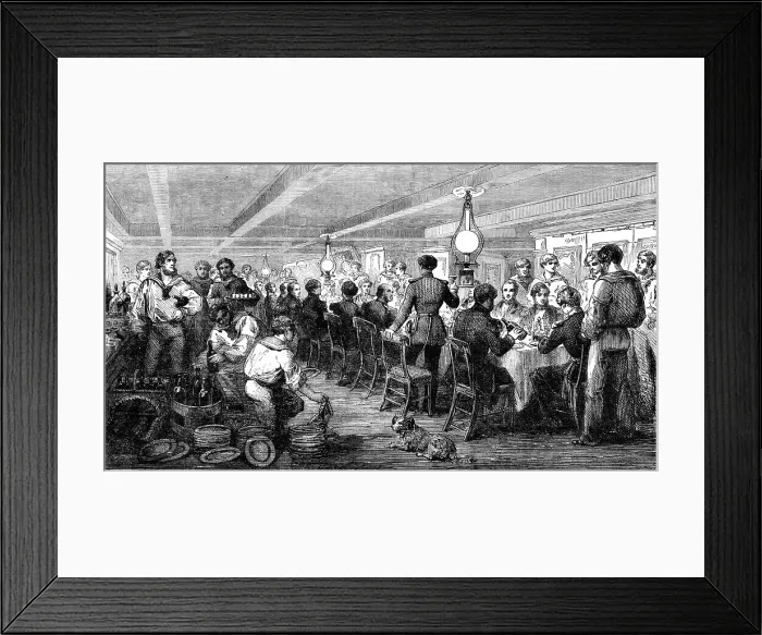 Framed Print : Entertainment to Admiral Dundas on board H.M.S. Wellington - Baltic Fleet, 1856. Creator: Unknown. Entertainment to Admiral Dundas on board H.M.S. Wellington - Baltic Fleet, 1856. Creator: Unknown Framed Print : Entertainment to Admiral Dundas on board H.M.S. Wellington - Baltic Fleet, 1856. Creator: Unknown. Entertainment to Admiral Dundas on board H.M.S. Wellington - Baltic Fleet, 1856. Creator: Unknown