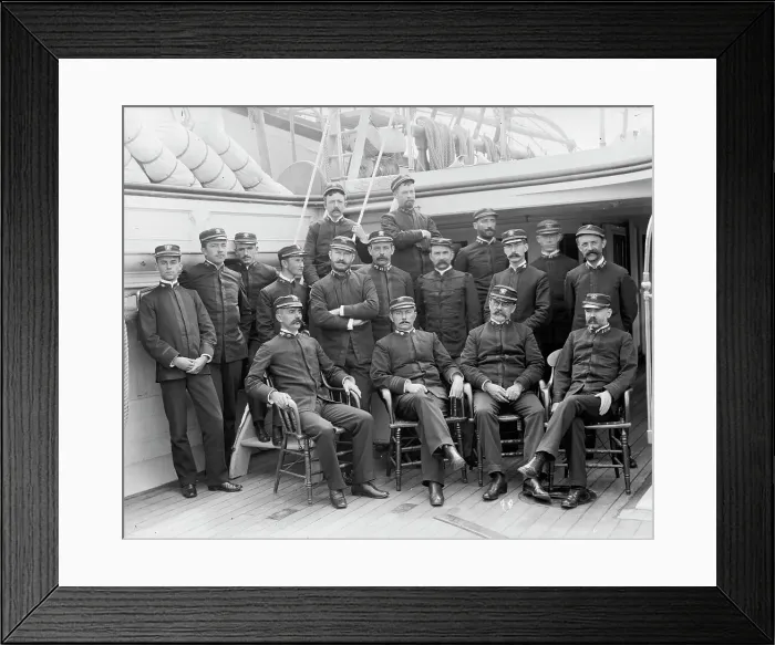 Framed Print : U.S.S. Kearsarge officers, between 1890 and 1894. Creator: Unknown Framed Print : U.S.S. Kearsarge officers, between 1890 and 1894. Creator: Unknown