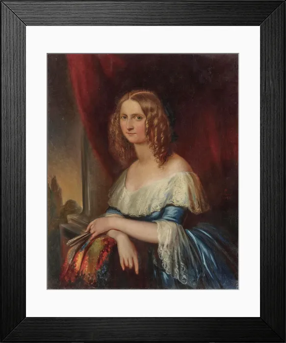Framed Print : Duchess Helene of Württemberg (1807-1880), Princess of Hohenlohe-Langenburg, 1844. Creator: Solomé, Anton (active ca 1835-1845) Framed Print : Duchess Helene of Württemberg (1807-1880), Princess of Hohenlohe-Langenburg, 1844. Creator: Solomé, Anton (active ca 1835-1845)