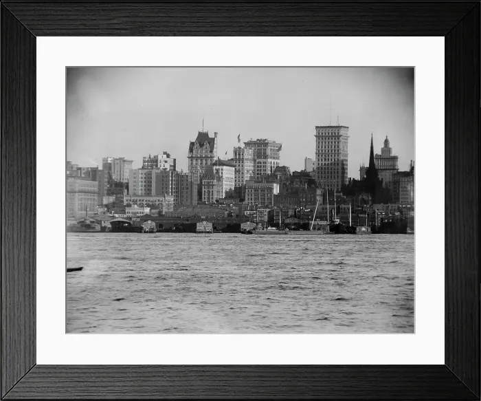 Framed Print : New York from North River, between 1899 and 1901. Creator: Unknown Framed Print : New York from North River, between 1899 and 1901. Creator: Unknown