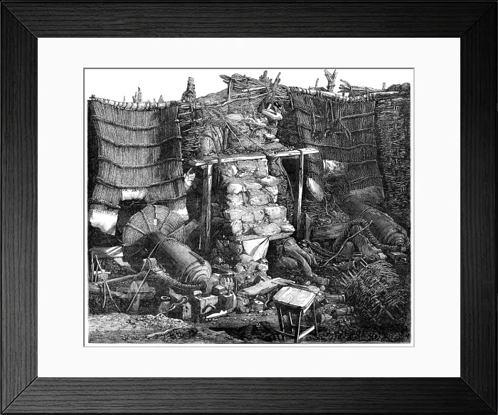 Framed Print : The Siege of Sebastopol - Interior of the Redan - from a photograph by Robertson, 1856. Creator: Unknown Framed Print : The Siege of Sebastopol - Interior of the Redan - from a photograph by Robertson, 1856. Creator: Unknown