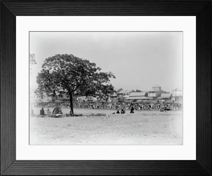 Framed Print : Market Day, Port-au-Prince, Hayti [sic], W.I. between 1880 and 1901. Creator: Unknown