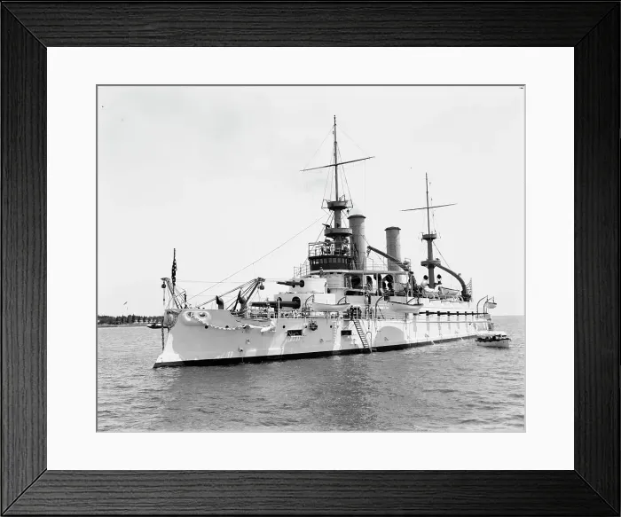 Framed Print : U.S.S. Kentucky, 1900 or 1901. Creator: Unknown Framed Print : U.S.S. Kentucky, 1900 or 1901. Creator: Unknown