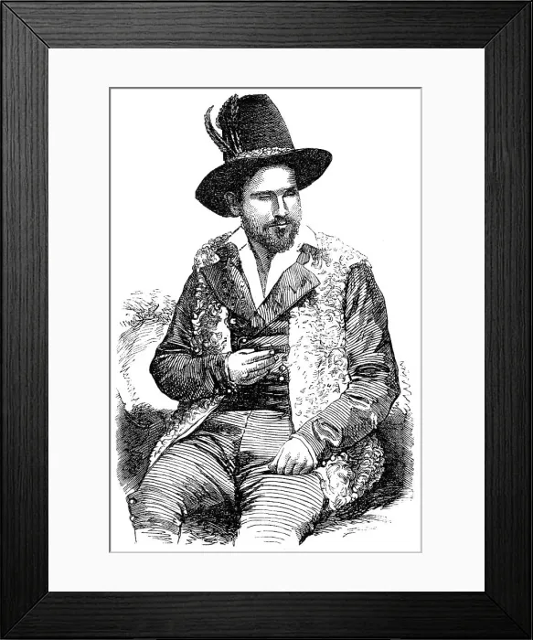 Framed Print : Picco, the Sardinian Minstrel - from a photograph by John Watkins, 1856. Creator: Unknown Framed Print : Picco, the Sardinian Minstrel - from a photograph by John Watkins, 1856. Creator: Unknown