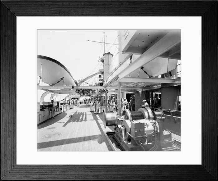 Framed Print : U.S.S. Kentucky, superstructure deck, 1900 or 1901. Creator: Unknown Framed Print : U.S.S. Kentucky, superstructure deck, 1900 or 1901. Creator: Unknown