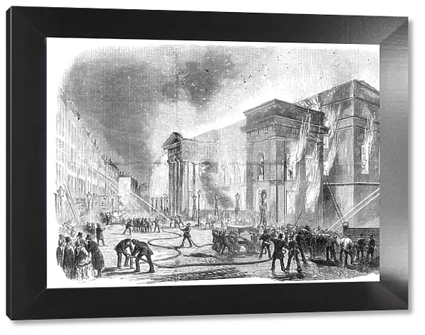Burning of Covent-Garden Theatre, 1856. Creator: Unknown