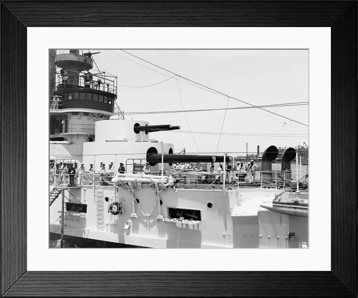 Framed Print : U.S.S. Kentucky, after turrets, 1900 or 1901. Creator: Unknown Framed Print : U.S.S. Kentucky, after turrets, 1900 or 1901. Creator: Unknown