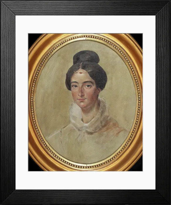 Framed Print : Portrait of Marie d'Orléans, duchess of Württemberg (1813-1839). Creator: Anonymous Framed Print : Portrait of Marie d'Orléans, duchess of Württemberg (1813-1839). Creator: Anonymous
