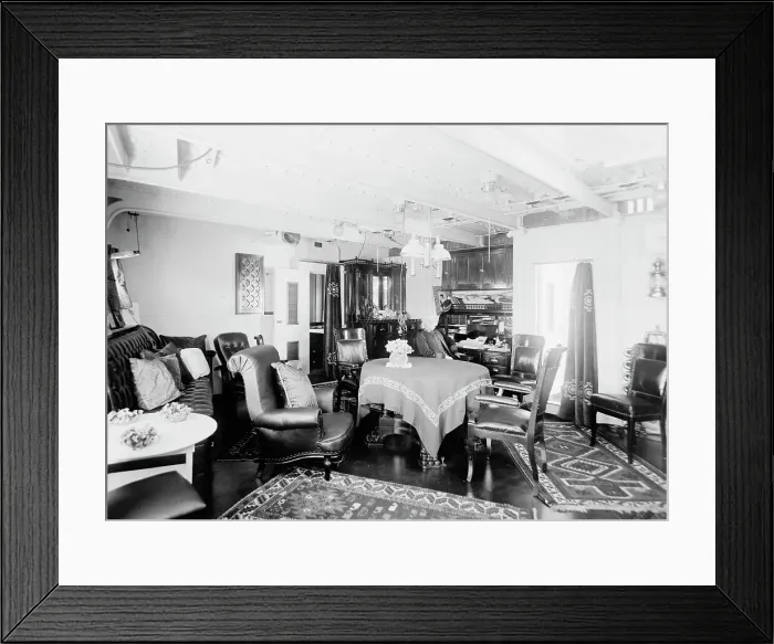 Framed Print : U.S.S. Kentucky, captain's cabin, 1900 or 1901. Creator: Unknown Framed Print : U.S.S. Kentucky, captain's cabin, 1900 or 1901. Creator: Unknown