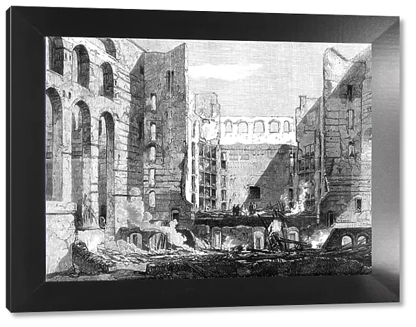 Ruins of Covent-Garden Theatre - Visit of Her Majesty and the Princess Royal, 1856. Creator: Unknown
