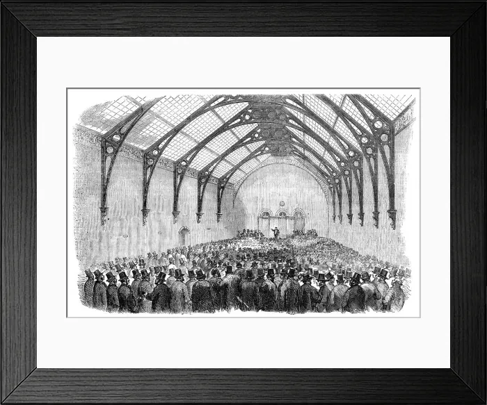 Framed Print : Boston Election - Meeting in the Corn Exchange, 1856. Creator: Unknown