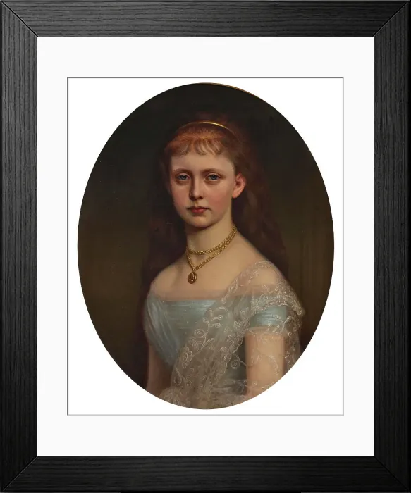 Framed Print : Duchess Margarete Sophie of Württemberg, Archduchess of Austria (1870-1902), 1883. Creator: Raab, Georg Martin Ignaz (1821-1885) Framed Print : Duchess Margarete Sophie of Württemberg, Archduchess of Austria (1870-1902), 1883. Creator: Raab, Georg Martin Ignaz (1821-1885)