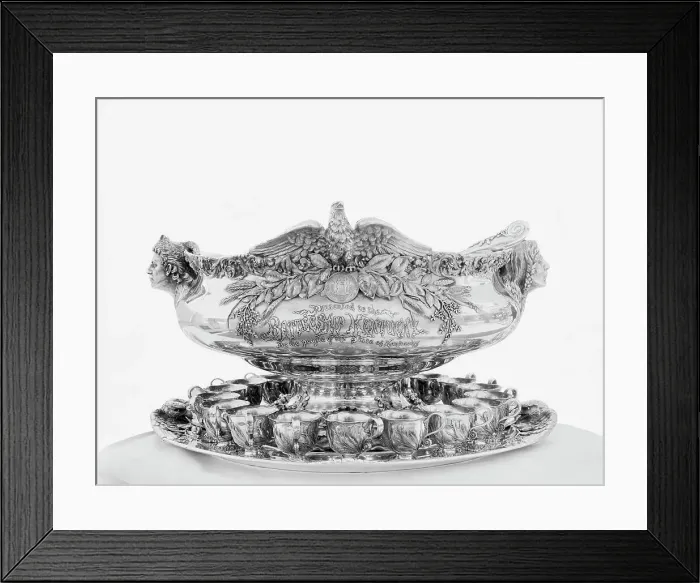 Framed Print : U.S.S. Kentucky's punch bowl, 1900 or 1901. Creator: Unknown Framed Print : U.S.S. Kentucky's punch bowl, 1900 or 1901. Creator: Unknown