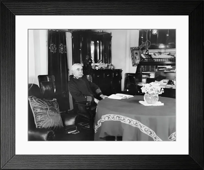 Framed Print : U.S.S. Kentucky, Capt. Chester in his cabin, 1900 or 1901. Creator: Unknown Framed Print : U.S.S. Kentucky, Capt. Chester in his cabin, 1900 or 1901. Creator: Unknown