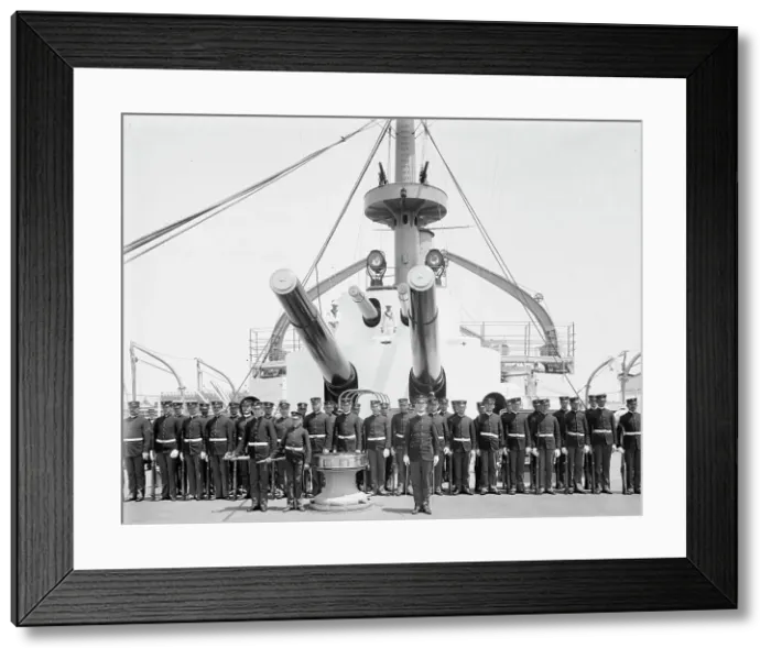 Framed Print : U.S.S. Kentucky, Marine guard, 1900 or 1901. Creator: Unknown Framed Print : U.S.S. Kentucky, Marine guard, 1900 or 1901. Creator: Unknown