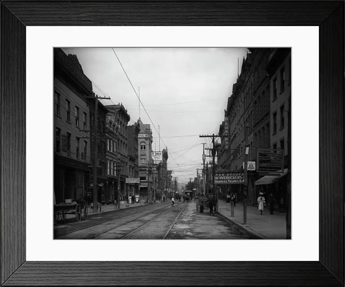 Framed Print : Main St. Poughkeepsie, N.Y. c1906. Creator: Unknown Framed Print : Main St. Poughkeepsie, N.Y. c1906. Creator: Unknown