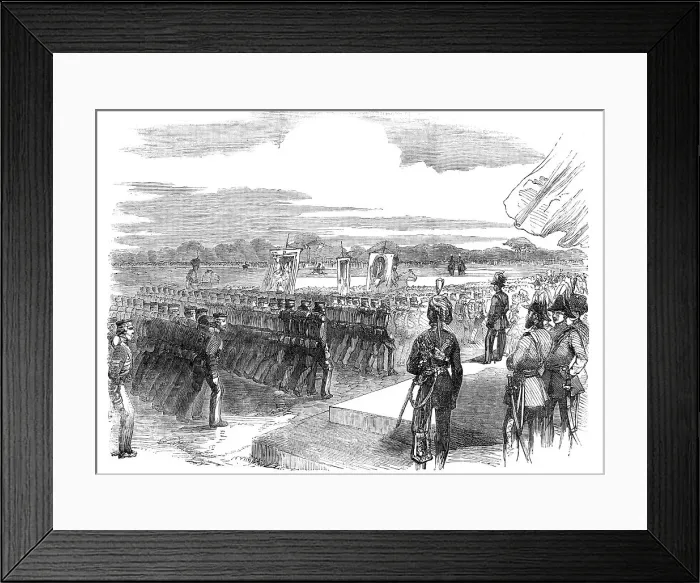 Framed Print : Officers and Privates of the Siege-Train (Royal Artillery) Passing Before the Queen, at Woolwich, 18 Creator: Unknown Framed Print : Officers and Privates of the Siege-Train (Royal Artillery) Passing Before the Queen, at Woolwich, 18 Creator: Unknown