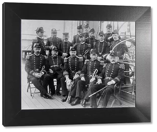 U.S.S. Lancaster, officers, between 1890 and 1901. Creator: Unknown