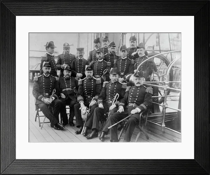 Framed Print : U.S.S. Lancaster, officers, between 1890 and 1901. Creator: Unknown Framed Print : U.S.S. Lancaster, officers, between 1890 and 1901. Creator: Unknown