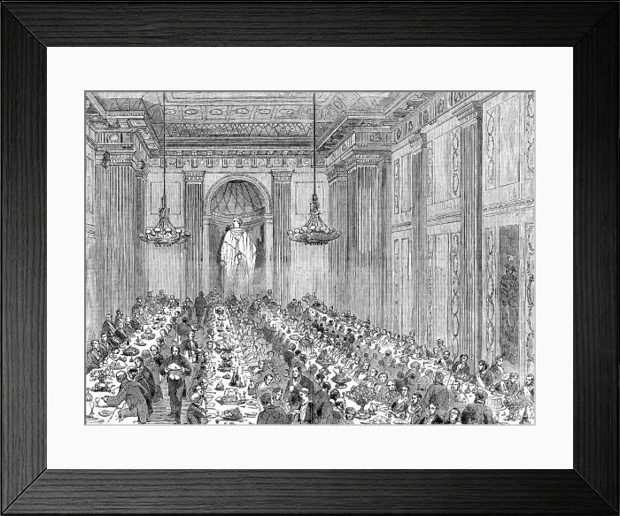Framed Print : Anniversary Dinner of the Royal Masonic Institution for Boys, 1856. Creator: Unknown Framed Print : Anniversary Dinner of the Royal Masonic Institution for Boys, 1856. Creator: Unknown
