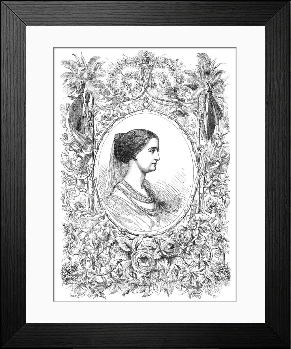 Framed Print : Her Imperial Majesty the Empress of the French, 1856. Creator: W Thomas Framed Print : Her Imperial Majesty the Empress of the French, 1856. Creator: W Thomas