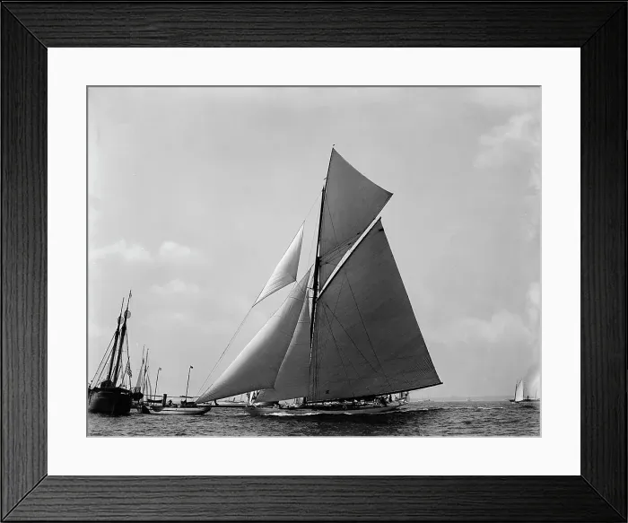 Framed Print : Defender, 1895 Aug 2, c1895. Creator: Johns Johnston Framed Print : Defender, 1895 Aug 2, c1895. Creator: Johns Johnston
