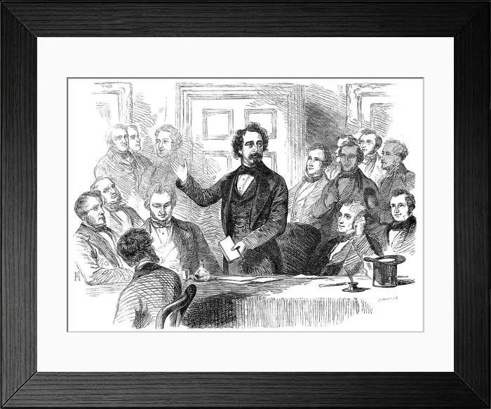 Framed Print : The Dulwich College Charity Meeting at the Adelphi Theatre, 1856. Creator: Unknown Framed Print : The Dulwich College Charity Meeting at the Adelphi Theatre, 1856. Creator: Unknown