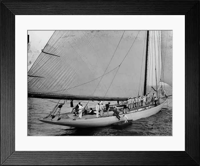 Framed Print : Defender, deck view, 1895 July 22. Creator: Johns Johnston Framed Print : Defender, deck view, 1895 July 22. Creator: Johns Johnston