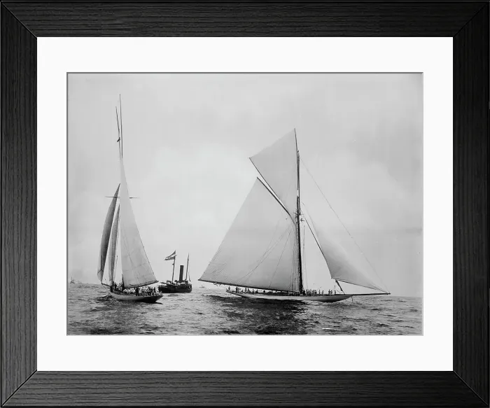 Framed Print : Defender, Valkyrie III, 1895 Sept 7, c1895. Creator: Johns Johnston Framed Print : Defender, Valkyrie III, 1895 Sept 7, c1895. Creator: Johns Johnston