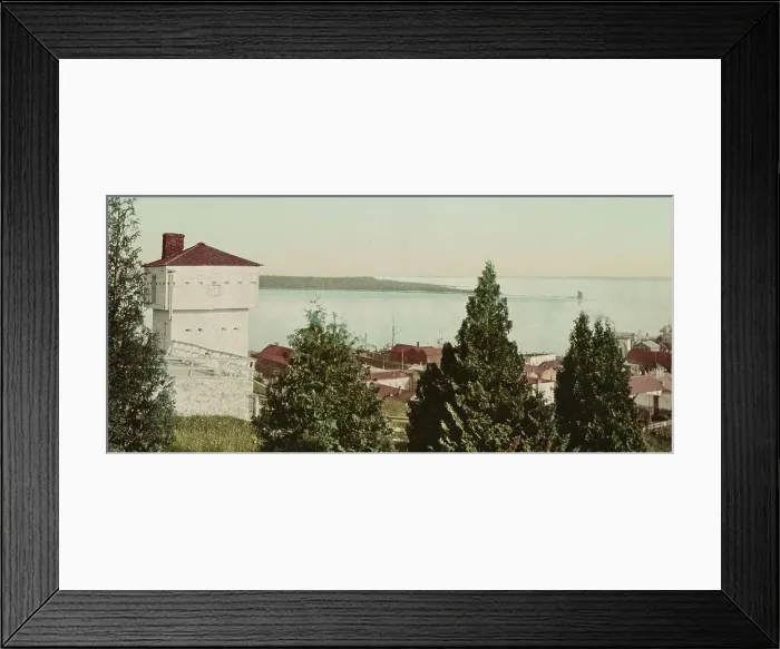 Framed Print : Old Block House, Fort Mackinac, Michigan, ca 1900. Creator: Unknown Framed Print : Old Block House, Fort Mackinac, Michigan, ca 1900. Creator: Unknown