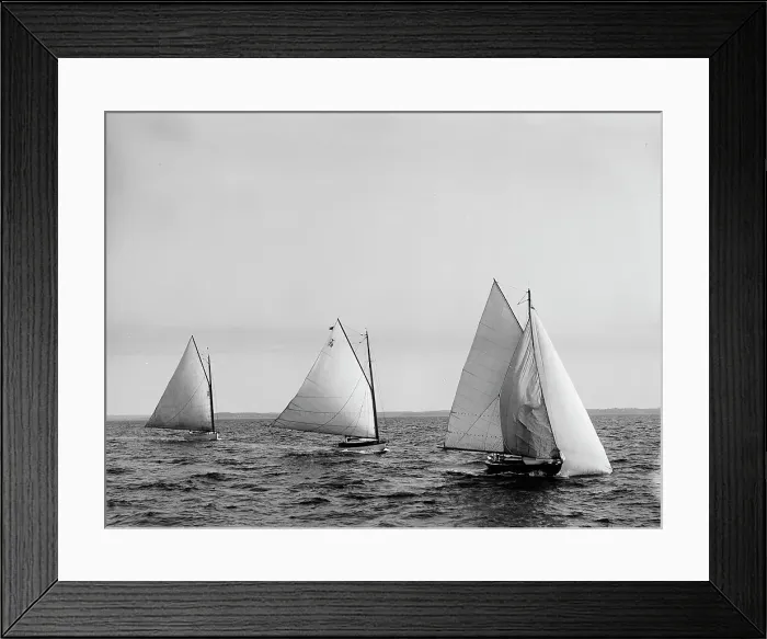 Framed Print : Dosoris 2, Qui Vive, and Dipper, 1894 July 29. Creator: Johns Johnston Framed Print : Dosoris 2, Qui Vive, and Dipper, 1894 July 29. Creator: Johns Johnston