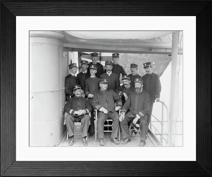 Framed Print : U.S.S. Maine, group of officers, 1896. Creator: Unknown Framed Print : U.S.S. Maine, group of officers, 1896. Creator: Unknown