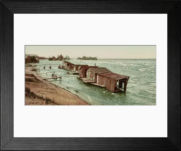 Framed Print : Rapids of the Sainte [sic] Marys River, ca 1900. Creator: Unknown