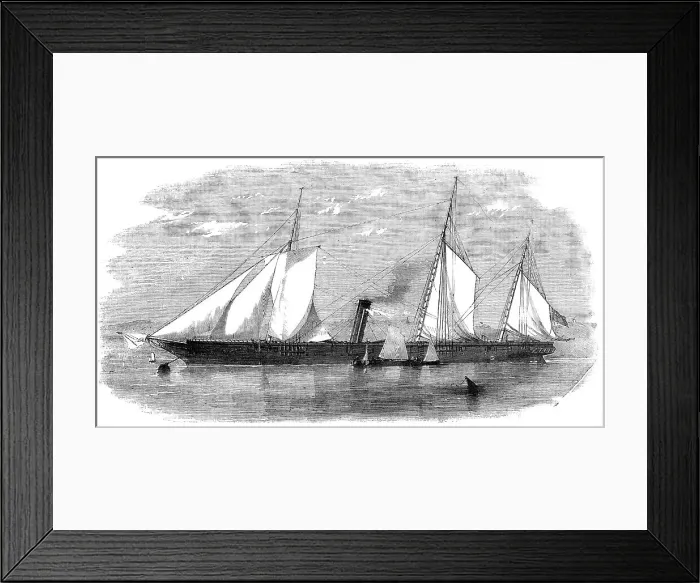 Framed Print : H.M. New Dispatch Gun-Boat Wanderer, 1856. Creator: Unknown. H.M. New Dispatch Gun-Boat Wanderer, 1856. Creator: Unknown Framed Print : H.M. New Dispatch Gun-Boat Wanderer, 1856. Creator: Unknown. H.M. New Dispatch Gun-Boat Wanderer, 1856. Creator: Unknown