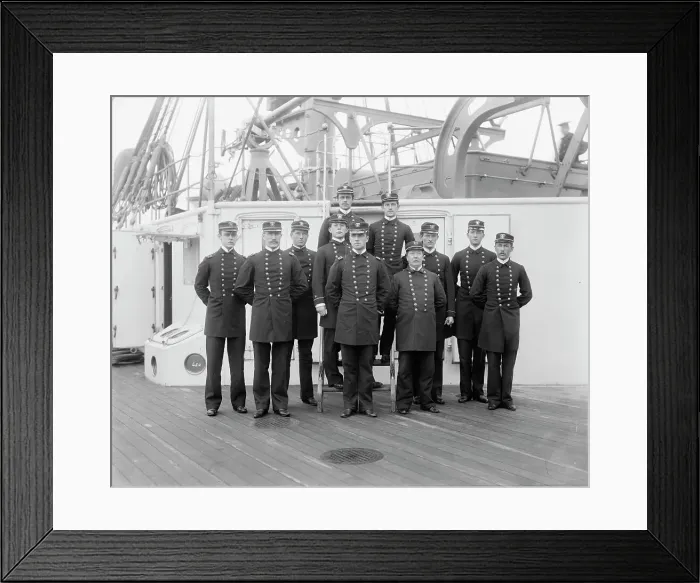 Framed Print : U.S.S. Maine, junior officers, (1896?). Creator: Unknown Framed Print : U.S.S. Maine, junior officers, (1896?). Creator: Unknown