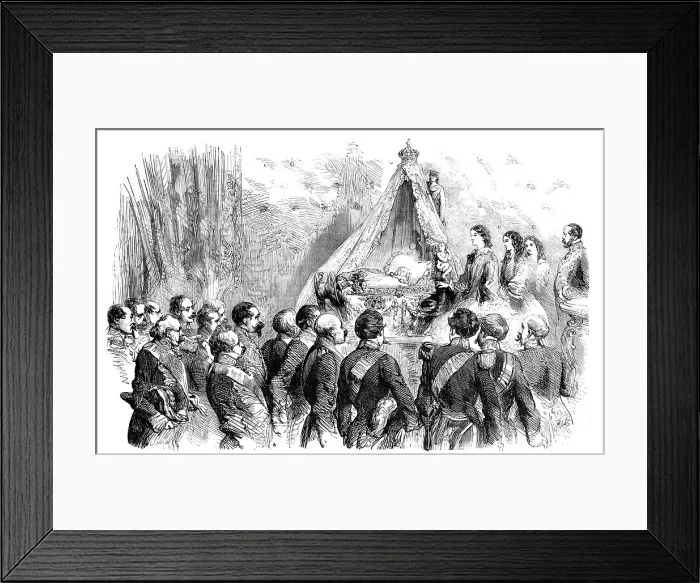 Framed Print : Visit of the Grand Dignitaries of State to the Imperial Infant, 1856. Creator: Unknown Framed Print : Visit of the Grand Dignitaries of State to the Imperial Infant, 1856. Creator: Unknown