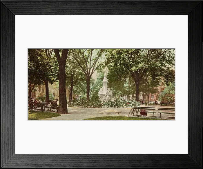 Framed Print : West Grand Circus Park, Detroit, ca 1900. Creator: Unknown Framed Print : West Grand Circus Park, Detroit, ca 1900. Creator: Unknown
