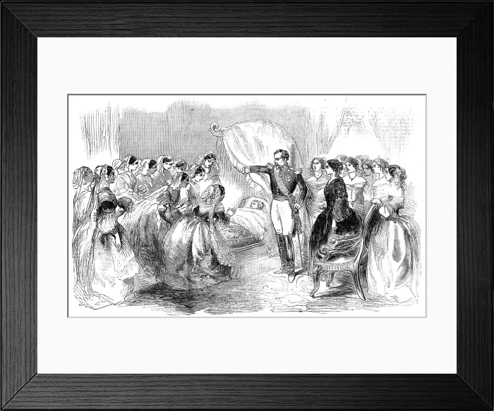 Framed Print : Visit of the Dames de la Halle to the Imperial Prince, 1856. Creator: Unknown Framed Print : Visit of the Dames de la Halle to the Imperial Prince, 1856. Creator: Unknown
