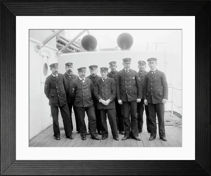Framed Print : U.S.S. Maine, chief petty officers, 1896. Creator: Unknown Framed Print : U.S.S. Maine, chief petty officers, 1896. Creator: Unknown