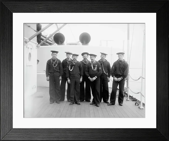 Framed Print : U.S.S. Maine, petty officers, 1896. Creator: Unknown Framed Print : U.S.S. Maine, petty officers, 1896. Creator: Unknown