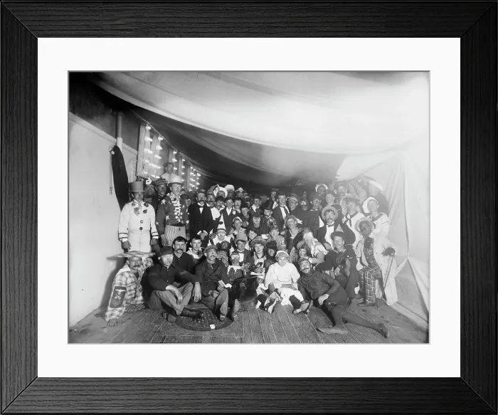 Framed Print : U.S.S. Maine, a fancy dress ball, 1896. Creator: Unknown Framed Print : U.S.S. Maine, a fancy dress ball, 1896. Creator: Unknown