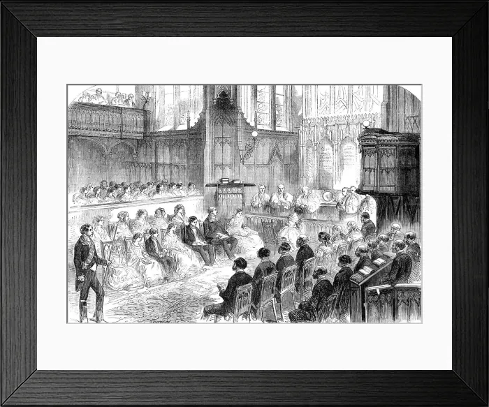 Framed Print : Confirmation of Her Royal Highness the Princess Royal, in the Private Chapel, Windsor Castle, 1856. Creator: W Thomas