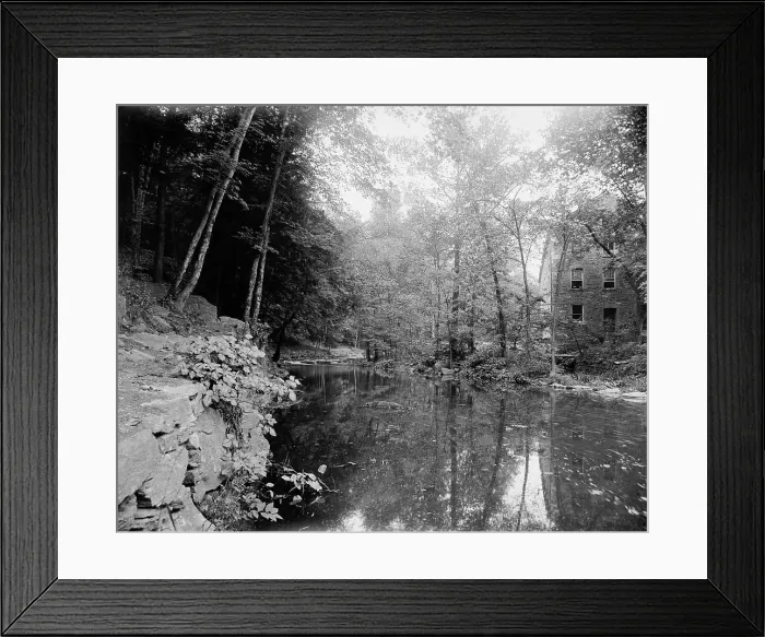 Framed Print : The Old mill, Bronx River, Bronx Park, New York, ca 1900. Creator: Unknown Framed Print : The Old mill, Bronx River, Bronx Park, New York, ca 1900. Creator: Unknown