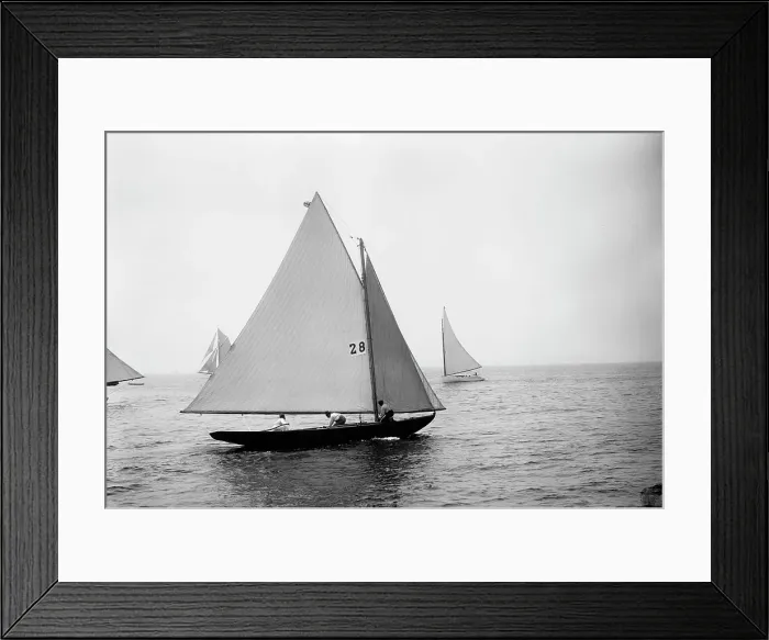 Framed Print : Herreshoff fin keel, El Chico, 1892 June 14. Creator: Johns Johnston Framed Print : Herreshoff fin keel, El Chico, 1892 June 14. Creator: Johns Johnston